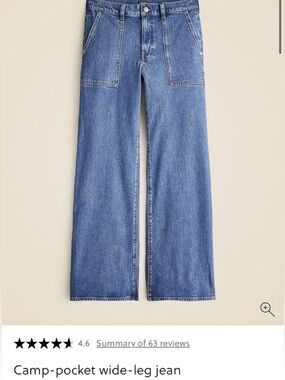 J crew camp pocket summer denim NWT 28